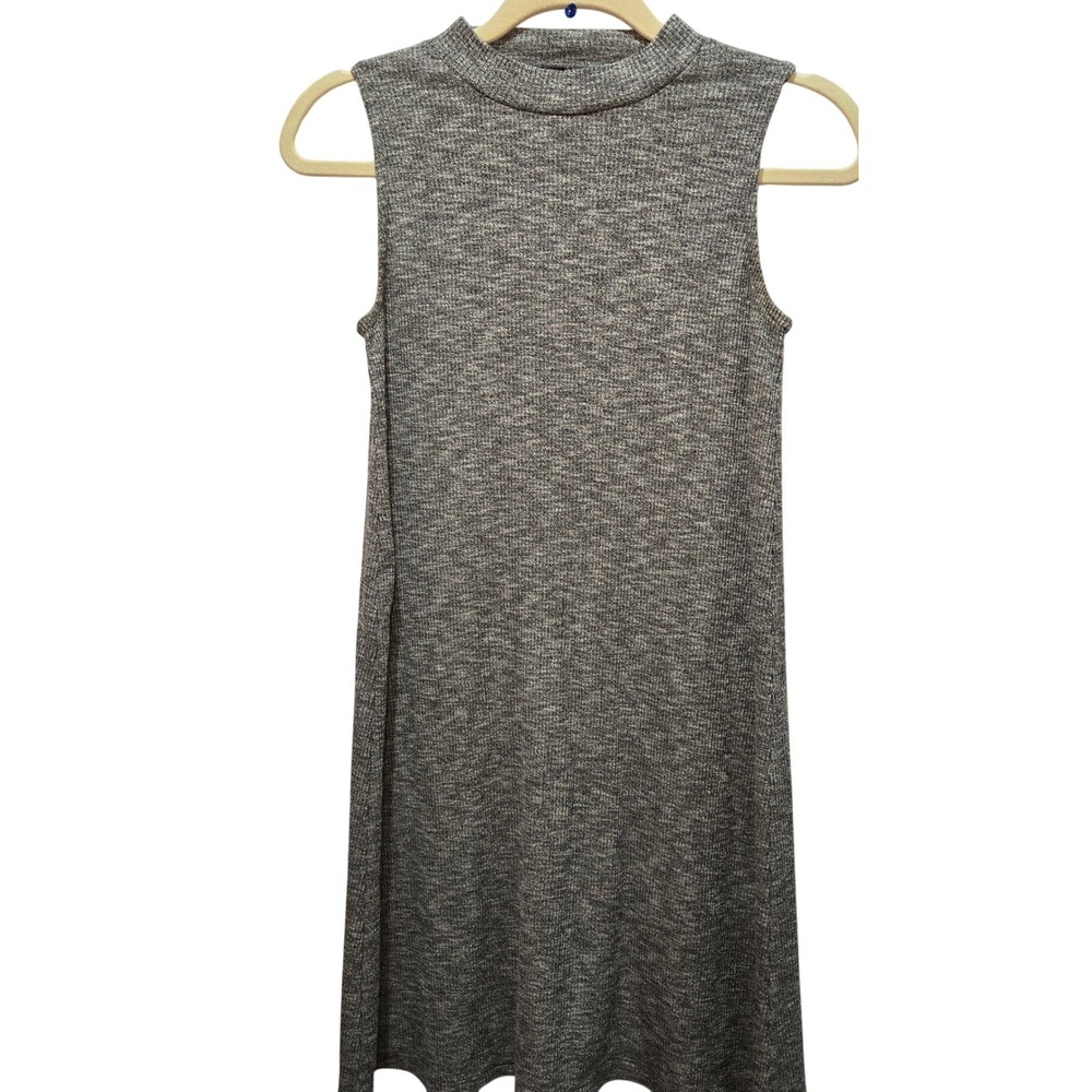 Madewell Heathered Gray Mock Neck Sleeveless‎ A-Line Knit Dress Women's XS
